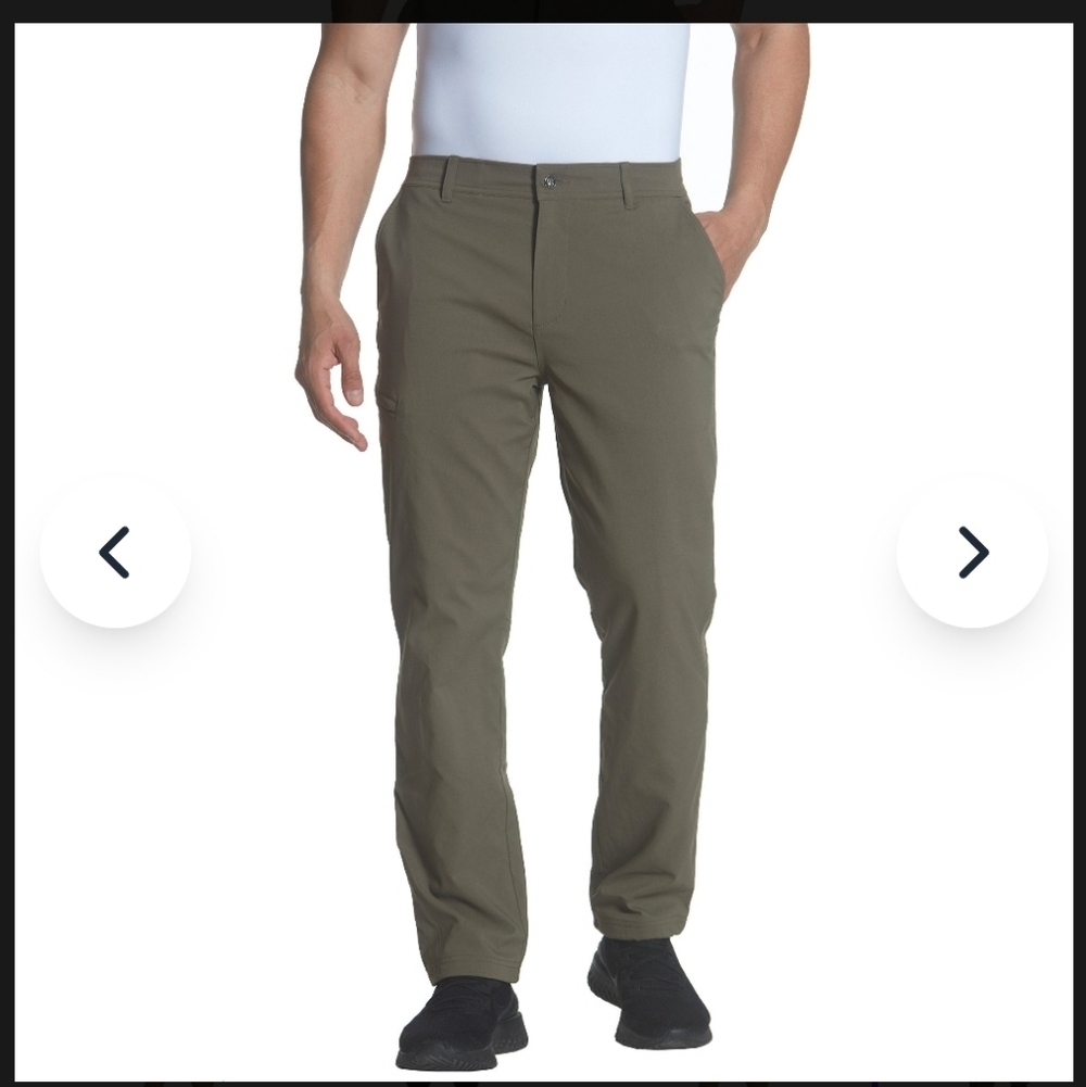 Men's Fleece Lined Pants - Gerry - Olive Green - 40W X 30L